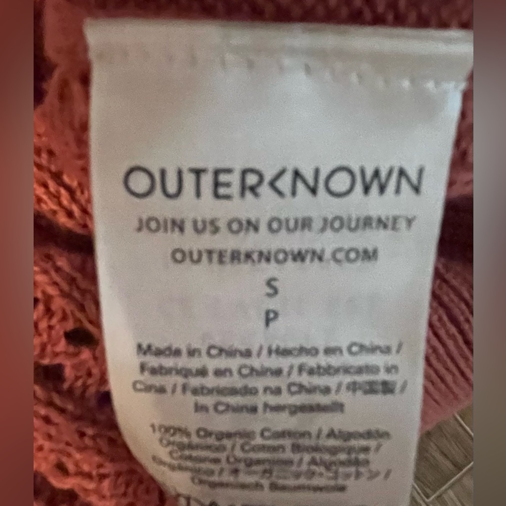 Outerknown organic cotton sweater orange - Picture 4 of 4